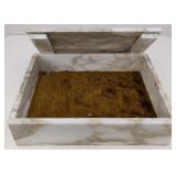 Marble Lidded Trinket Box, 10"x7¼"