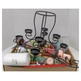 Flat of Candles & Candle Holders