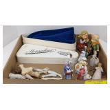 Flat of Vtg Ceramic Figurines incl Napco & Avon,