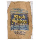 Vtg Burlap Sabco 100lb Potato Sack
