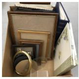 Lot of assorted picture frames and scrapbooks