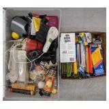 Box Of Arts and Crafts and Office Supplies