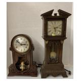 Small grandfather clocks 15.5" tall 10.5" tall