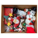 Lot of Vtg Christmas Ornaments and Candles