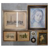 Lot with various framed wall art