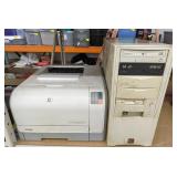 HP Lazer Jet Printer and Computer Tower