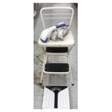 Lot including health o meter scale, clothes