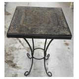 Metal end table