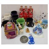 Lot Of Misc Disney Mugs And Figurines Featuring