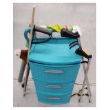 Lot of Baby Blue Sterilite 3 Drawer Night Stand