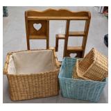 Knick Knack Shelf and Baskets