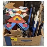 Box of Wooden Outdoor Seasonal Decorations