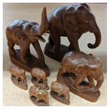 Carved wood  Elephant Decorations