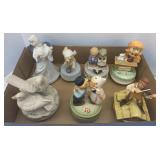 Flat of various music boxes.