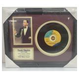 Framed photo and 45 record of Frank Sinatra, 16"