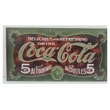 Coca-Cola Tin sign  16" x 8 1/2".
