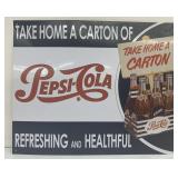 Pepsi- Cola Tin sign 12" x 15".