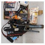 Lot of Tools. Grease Gun, Bottle Jack, Pliers,