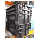 Lot of 5 Large Black Totes