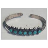 Sterling silver baby cuff bracelet weighing 6