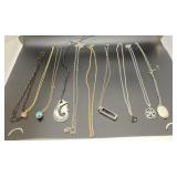 Customer jewelry necklaces sizes ranging from 14"