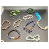 Assorted bracelets ranging in size from 6" to 8"