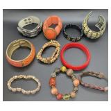 Assorted costume jewelry bracelets