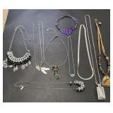 Assorted costume jewelry necklaces sizes range