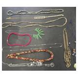 Assorted costume jewelry necklaces sizes ranging