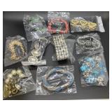 Assorted costume jewelry bracelets