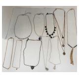 Lot of costume jewelry necklaces ranging in