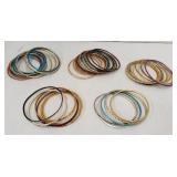 Costume jewelry bangle bracelets