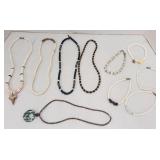 Bone/shell/wood necklaces and bracelets