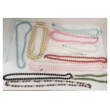 Faux pearl costume jewelry necklaces 16" - 56"
