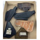Flat of Leather Gun Holsters incl Ranger, Braver