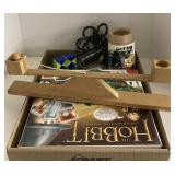 Assorted games and iron, thermos with no lid