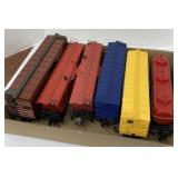 Assorted train cars