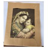 Silk picture 
Madonna of the chair 
17"x13"