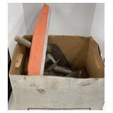 Cement trowels and 23" posing guide tool