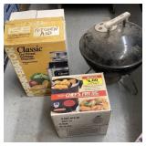 Grill, deep fryer and garbage disposer