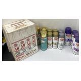 Lot with caulk and spray paints