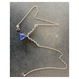 Sterling silver necklace 18" long weighing 6 g