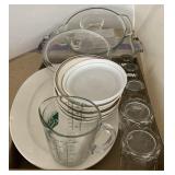 Lot includes Pyrex Pans and Misc Dishes