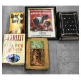 Lot including gone with the wind books, movie