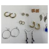 Assorted costume earrings