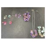 Costume jewelry necklaces, earrings And bracelet