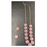 Costume jewelry necklace and earrings