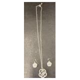 Necklace and earrings