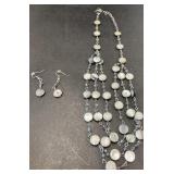 Costume jewelry necklace and earrings necklace is