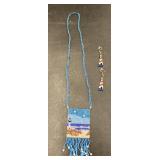 Beaded light house necklace and earrings necklace